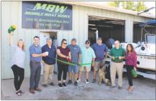 The Breckenridge Chamber of Commerce welcomed MBW Mobile Boat Worx to the Breckenridge business community with a ribbon cutting ceremony Thursday, Sept. 7 at its new location at 700 N. Breckenridge Ave. The business offers pick-up and drop off for boats in need of repair. Photo/Mike Williams
