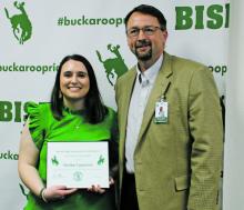 Shelby Copeland was recognized as Breckenridge ISD’s Teacher of the Month during the regular scheduled school board meeting Thursday, March 9. Photo/Stevie Watkins