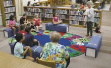 The summer reading program continued at the Breckenridge Library last week with the reading of Tikki Tikki Tembo, written by Arlene Mosel. The summer program concluded this week. The program was held at 2 p.m. Tuesdays in June and July inside the library. Photo/Mike Williams