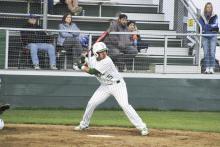 Neiko Martinez was one of two Buckaroos hitters to earn a hit during the Bucks' shutout loss Tuesday night at home against Brock. Photo/Mike Williams