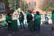 Bucks fans banged on cans for 24 hours from Wednesday to Thursday at Foundation Park off Walker Street. BA photo by James Norman