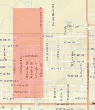 The areas impacted by the boil water notice. Photo courtesy of the city of Breckenridge Convenience Center