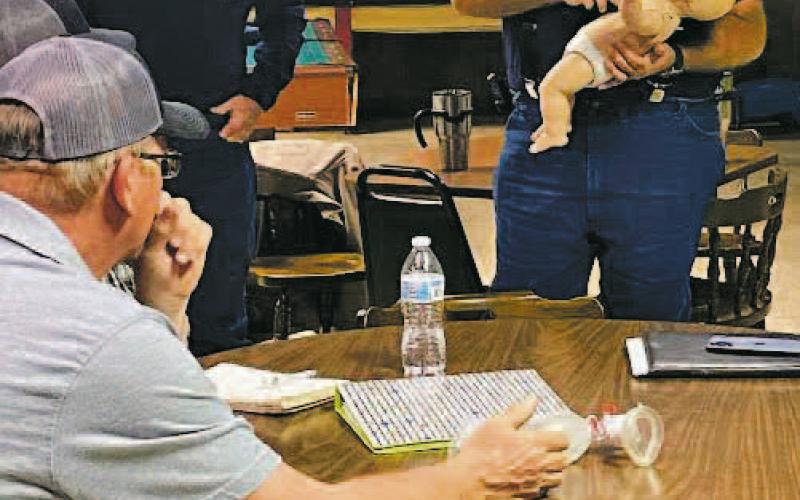 Breckenridge Elks Lodge #1480 hosted and sponsored a CPR and Stop the Bleed class Tuesday, Nov. 29 for local first responders. Photos/Melynda Flournoy