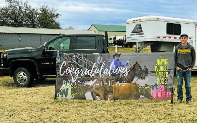 Brody Mathiews, a senior at Woodson High School, is heading to Las Vegas for the second time to compete in the 2022 Junior World Finals. Contributed photo