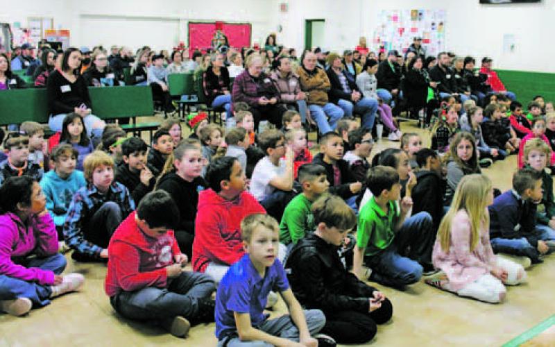 Third graders from South Elementary wrapped up the first semester by performing Tuesday, Dec. 20 in their annual Christmas play “The Littlest Christmas Tree” (top). The next day, an awards ceremony was held with honors going to A and A/B Honor Roll, Perfect Attendance, among others. Photos/Stevie Watkins
