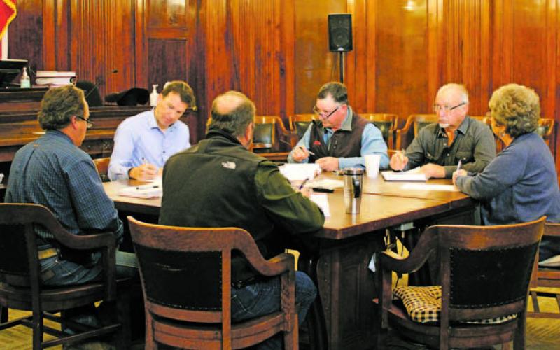 Stephens County Judge Michael Roach and Stephens County Commissioners discussed the necessity of purchasing a new rescue truck for Breckenridge Fire Department during their meeting Monday, Nov. 28. Photo/Stevie Watkins