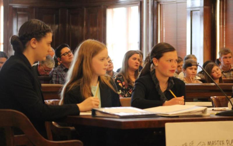 Students conduct Moot Trial, Judge Roach presides