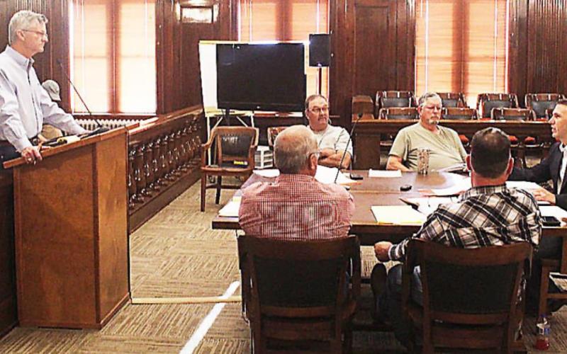 Incoming State Representative visits County Commissioners