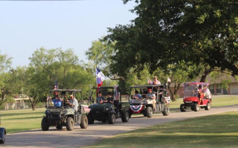 Golf Cart Parade for 4th of July celebration