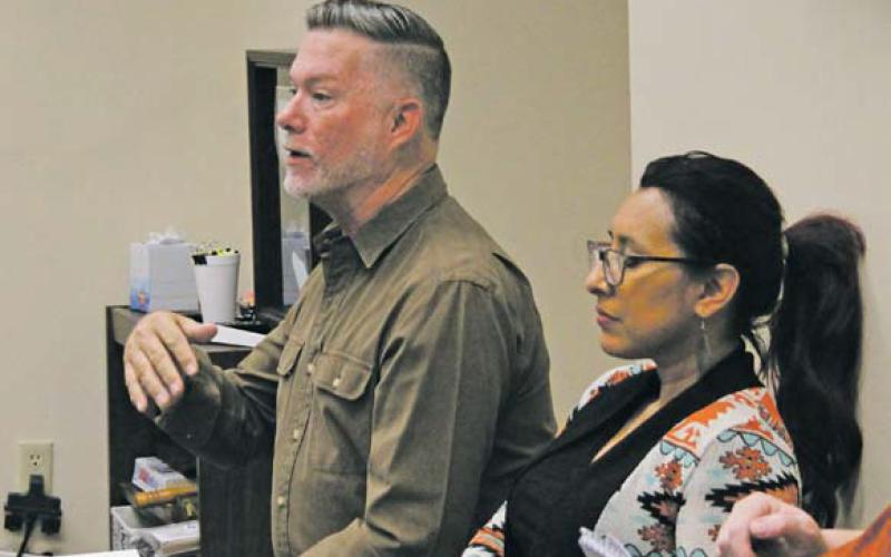 JB Sparks, head of the Breckenridge Downtown Development Council, speaks to Breckenridge City Commissioners during their regular meeting last Tuesday, Oct. 11 Photo/Stevie Watkins