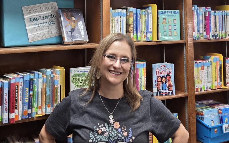 (Contributed Photo) BISD District Librarian Abby Moore recently spoke about a $5,000 grant being awarded to the BISD library to help fund materials for English Language Learners. 