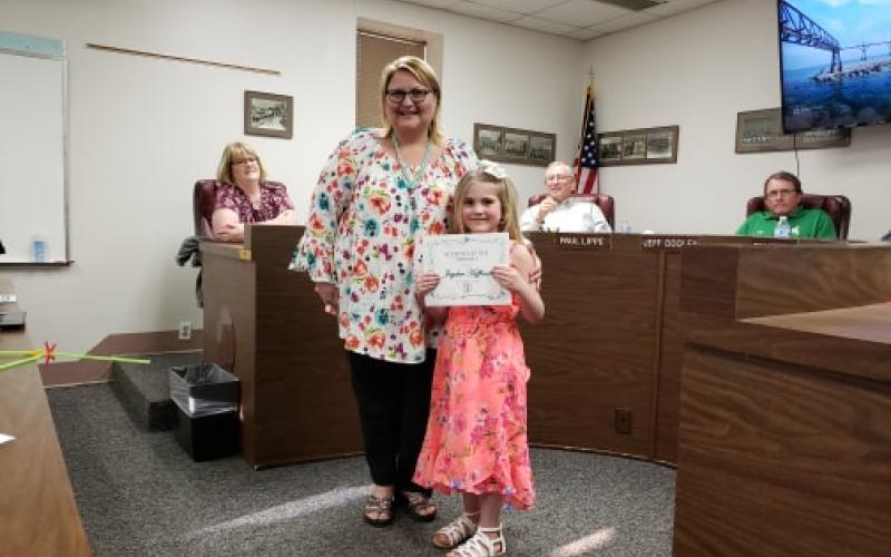 Jayden Huffman was the Student of the Month for North Elementary in February. BA photo by James Norman