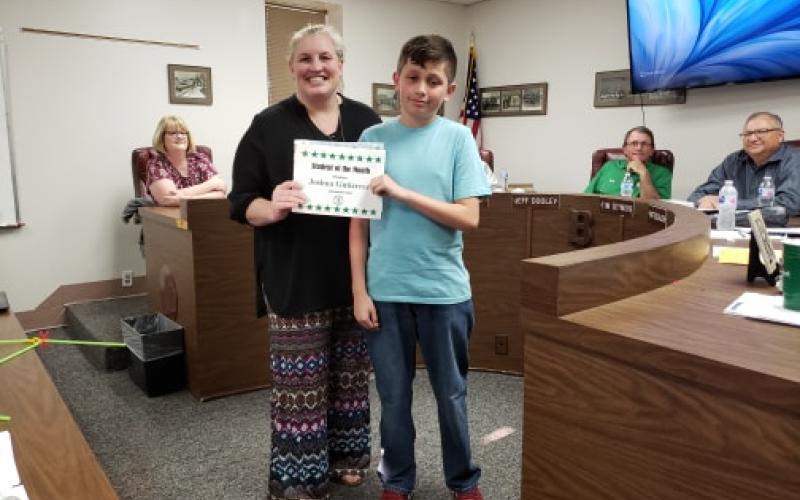 Joshua Gutierrez was the Student of the month at South Elementary in the month of February. BA photo by James Norman
