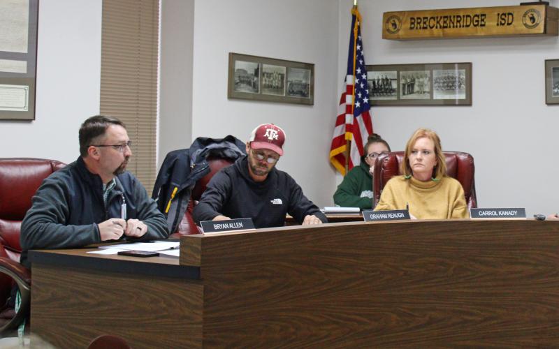 Breckenridge ISD Board of Trustees voted unanimously today to approve a four-day school week schedule for the upcoming 2023-2024 school year. Photo/Stevie Watkins