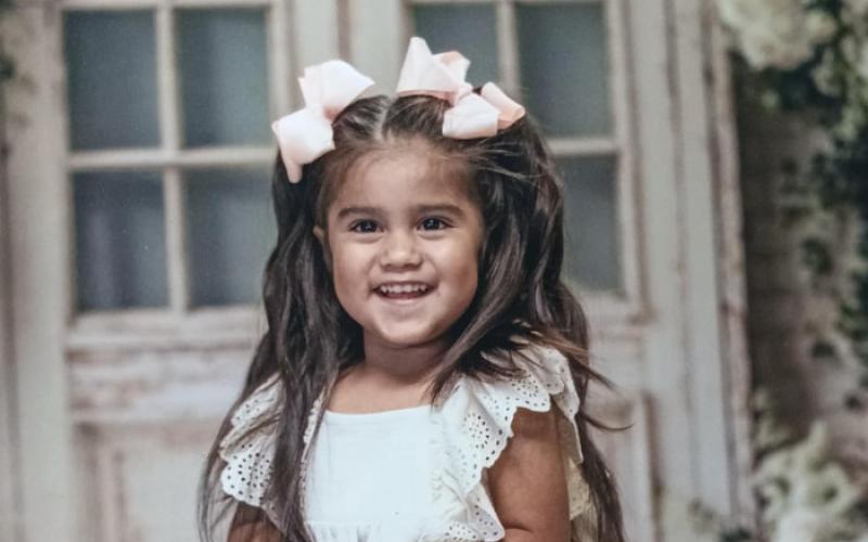 (Contributed Photo) Young two-year-old Eliana Sims of Breckenridge, daughter of Daniel and Karina Sims, is currently competing in the group round of voting for Colossal’s nationwide Toddler of the Year competition. To advance to the next round, Eliana must win her group finals. 