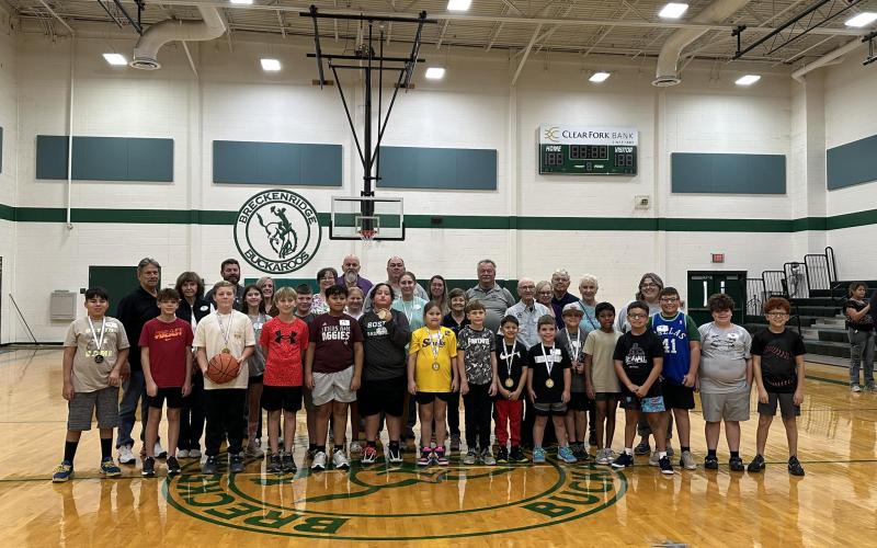 (Contributed Photo/Elks Lodge) Five young athletes from Breckenridge have earned the chance to compete at the district level Elks Hoop Shoot after advancing from the local contest held Sunday, Jan. 4 at the Breckenridge ISD Athletic and Fine Arts Center. 