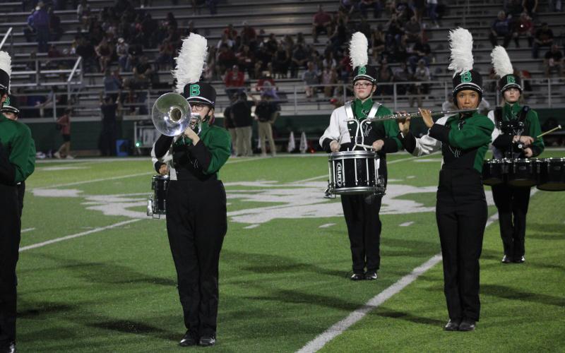 (Photo/Alex Kielar) Pride of Breckenridge BHS Band Director Joe Barrow talked about how this year’s band has worked well at improving each time out with a show theme, “Groovy,” designed to be more challenging. The band has advanced to the UIL area competition taking place Saturday, Nov. 1 in Denton. 