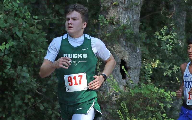 (Photo/Liam Bailey) A Bucks cross country runner during the Brownwood Invitational held Wednesday, Aug. 27. 