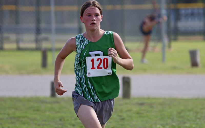 Alex Brown finished 30th, with a time of 18:47.32, out of 88 runners Wednesday, Oct. 4 at the Thrill of the Hill Invitational in Stephenville. Photo/Kylie Bailey