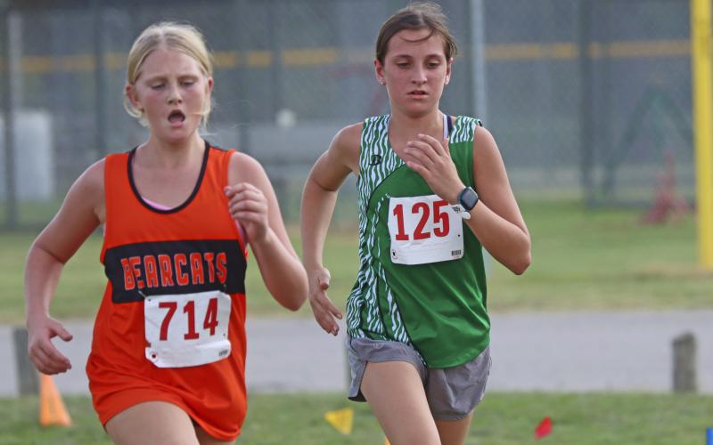 Abby Nye finished 61st, with a time of 20:53.66, out of 88 runners Wednesday, Oct. 4 at the Thrill of the Hill Invitational in Stephenville. Photo/Kylie Bailey