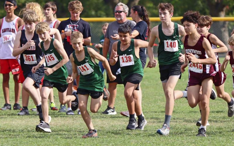 The Breckenridge Junior High School 7th grade boys team competed Wednesday, Oct. 4 at the Thrill of the Hill Invitational in Stephenville. Photo/Kylie Bailey