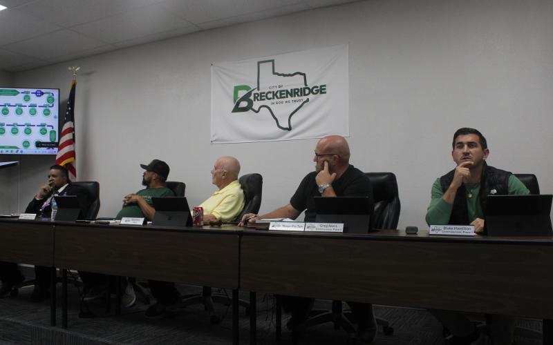 Photo/Alex Kielar) The Breckenridge City Commission approved several major items Tuesday tied to the city’s ongoing water‑system improvements Tuesday, Jan. 6. 