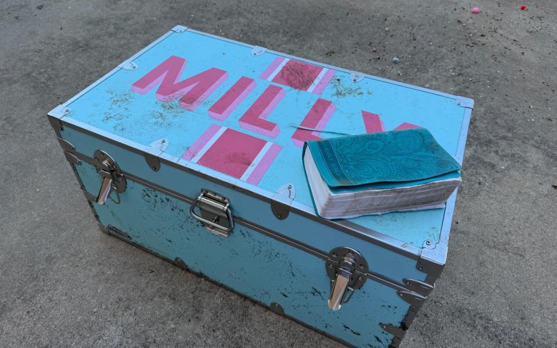 (Contributed Photo) Milly Cate McClymond’s trunk and bible that survived the flooding, which she and her family went back to recover following the flooding. 