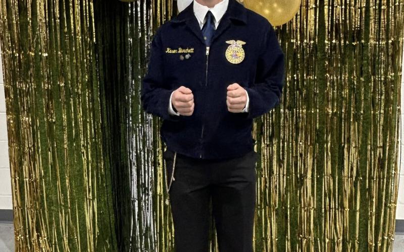 (Contributed Photo)  Kason Burchett – Breckenridge FFA received several honors at the Pecan Valley District Banquet earlier this month, including Kason Burchett earning the Lone Star Degree, the highest honor awarded by the Texas FFA Association.