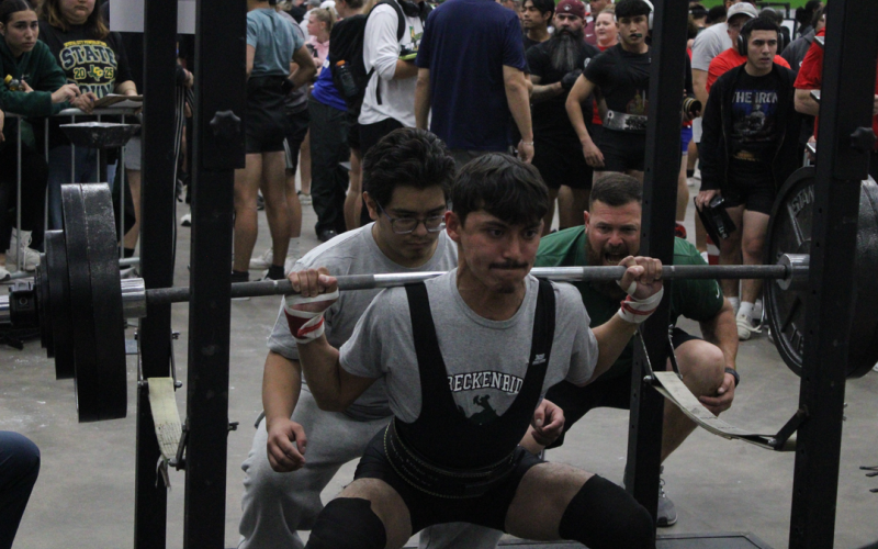 (File Photo/Alex Kielar) Seen lifting in the state powerlifting meet in Abilene last year, Lesavier Gutierrez is one of the top returning lifters for the Buckaroos as they get set to begin the 2026 season with the Buckaroo Bash powerlifting meet Thursday, Jan. 22. 