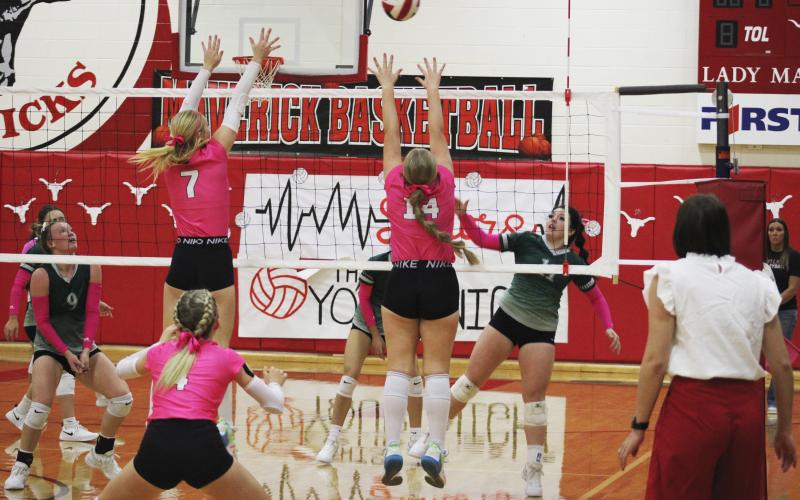 Cabel Perkins earned four kills and eight digs last week in matches at Eastland and Comanche. Photo/ Mike Williams