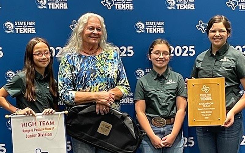 (Contributed Photo) The Stephens County 4-H junior plant identification team of Evelyn Halari, Lydia Moreno and Marielle Green was the champion junior team for the plant ID contest at the State Fair of Texas. 