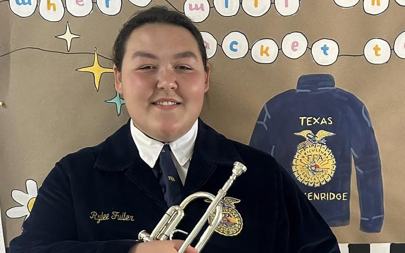(Contributed Photo) Rylee Fuller was selected in late August to represent Breckenridge FFA in the National FFA Band at the 98th National FFA Convention & Expo next month in Indianapolis. 