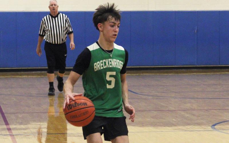 (Photo/Alex Havardansky) Connor Salazar dribbles up court during the Bucks’ opening week of the Graham fall basketball league Monday, Sept. 22. 