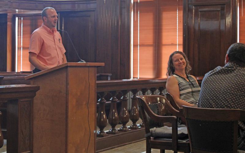 (Photo/Alex Kielar) County Treasurer Kelsey Cornwall noted that the tax rate that the county adopted puts the county $30,000 in the black, which essentially balances the budget while covering expenses for next year and not putting additional money into reserves. 