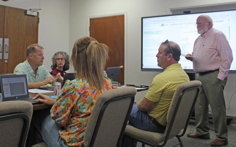 (Photo/Alex Kielar) At its Monday, Aug. 25 meeting, the BISD school board unanimously approved the adoption of the 2025-2026 budget at the fund and function level as well as a tax rate of 0.7575 per $100 valuation. 