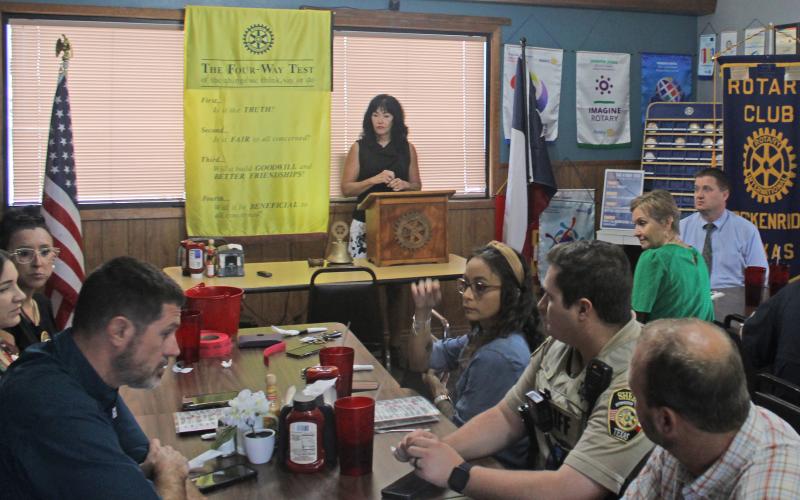 (Photo/Alex Kielar) Breckenridge Rotary Club members at a meeting earlier in the year in which Cynthia Norhrop was installed as the new president of the club. The Rotary Club will begin a new social hour for every fifth Tuesday of the month, starting Tuesday, Sept. 30. 