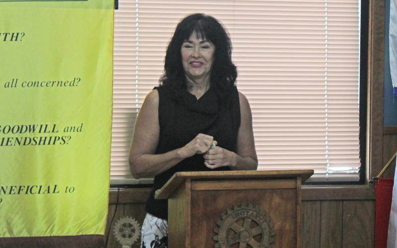 (Photo/Alex Kielar) Breckenridge Rotary Club members at a meeting earlier in the year in which Cynthia Norhrop was installed as the new president of the club. The Rotary Club will begin a new social hour for every fifth Tuesday of the month, starting Tuesday, Sept. 30. 
