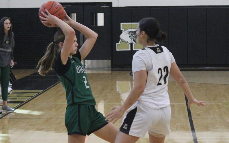 (File Photo/Alex Kielar) LaKyla Bartley led the Lady Bucks with nine points in their 53-33 loss to the Mineral Wells Lady Rams in their latest game Friday, Nov. 21 on the road. 