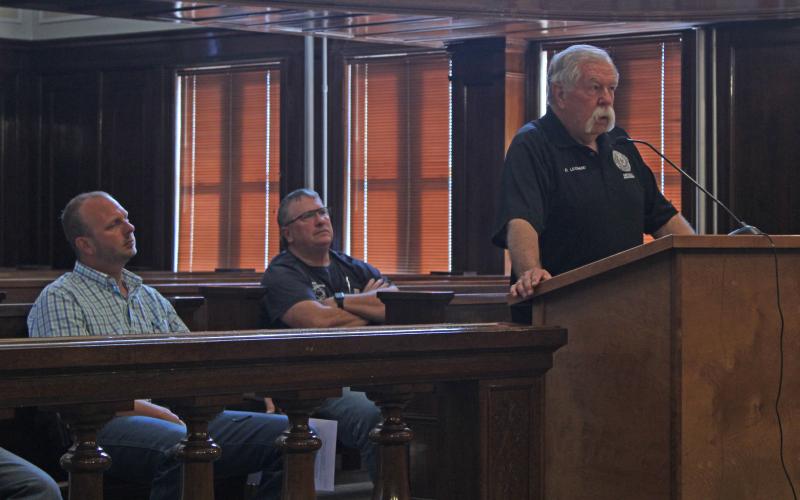 (Photo/Alex Kielar) Stephens County Emergency Management Coordinator David Leonard is looking into the  possibility of the county being eligible for a funding opportunity regarding emergency warning systems connectivity that was recently announced by the acting Texas Comptroller. 