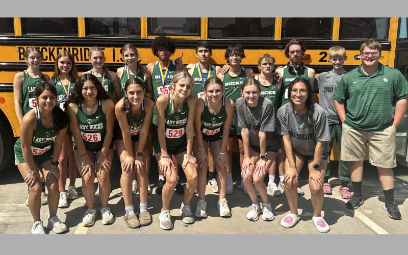(Contributed Photo) The Bucks’ and Lady Bucks’ cross country teams competed at the Lipan Indian 18th Annual Invitational in which the boys finished 2nd and the girls finished 5th overall Wednesday, Sept. 10. to)