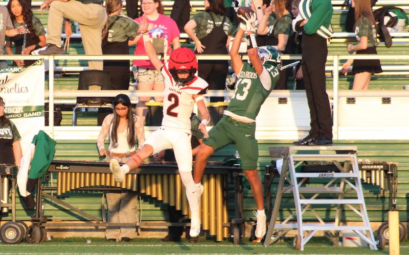 (Photo/Alex Kielar) Sophomore receiver Ryan Waller earned the top honor for the Buckaroos in the all-district awards as he was named Offensive Newcomer in District 3-3A Region I after ranking third in the district with 730 receiving yards. 