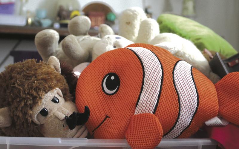 Shown here is a room full of home items inside the Children’s Chest, where every child that visits is guaranteed a free stuffed animal. The Children’s Chest will have its second $1 bag sale Saturday.