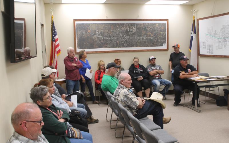 Over a dozen residents showed at the Planning and Zoning meeting Tuesday, to protest the new town home the BEDC is wanting to develop. BA photos by James Norman