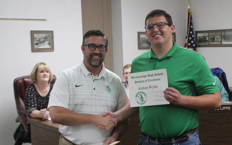 Senior Kelton Wylie won student of the semester at Breckenridge High School. BA photo by James Norman