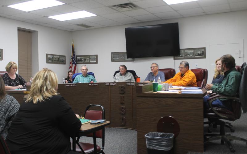 The school board listens to comments from the public. This marked the second meeting in a row the school board heard comments from the public regarding bullying and harassment. BA photo by James Norman