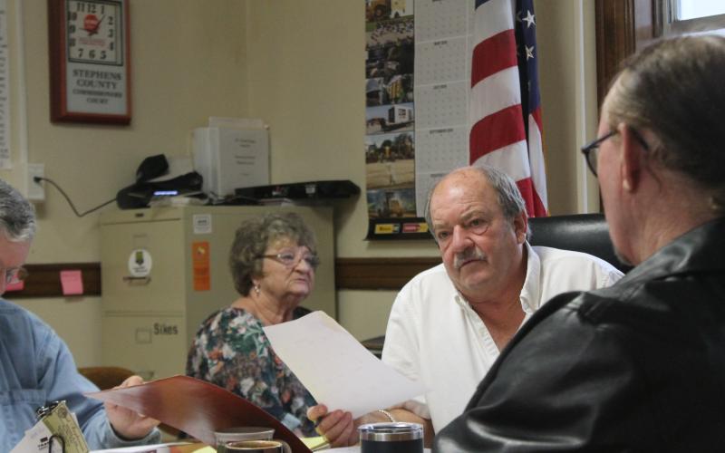 Gary Fuller leads his last Commissioners' Court meeting on Dec. 26, 2018. Michael Roach will replace him beginning Jan. 7, 2019. BA photo by James Norman