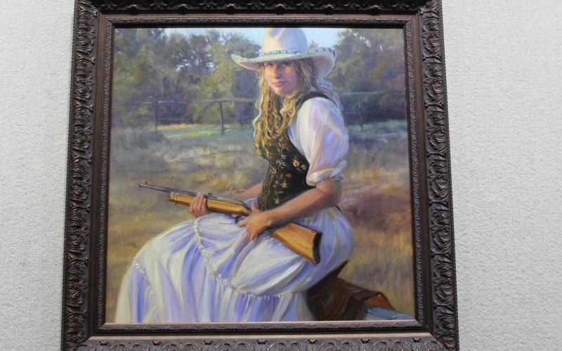 'Don't Mess with Texas,' is an oil by Liz Bonham and is part of the Portrait Society of America exhibit in the Main Gallery at the Breckenridge Fine Arts Center through Friday, Oct. 26. It is a Texas members only exhibit. BA photo by Jean Hayworth