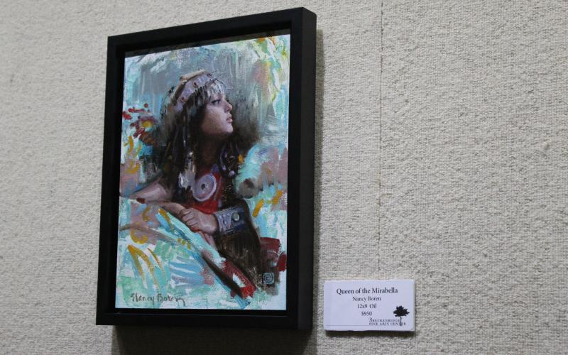This oil painting by Nancy Boren, "Queen of the Maribella," was awarded Best of Show, at the Portrait Society of America exhibit and reception for artists, at the Breckenridge Fine Arts Center. BA photo by Jean Hayworth