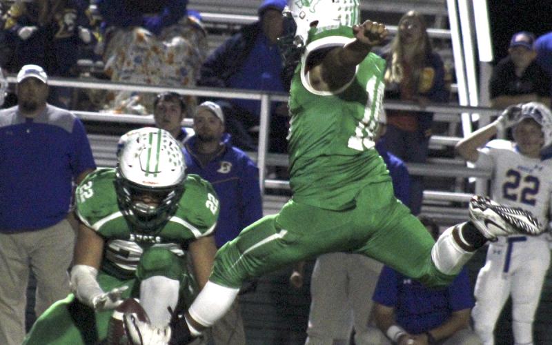 Breckenridge kicker Jose Escobedo splits the uprights on a game-winning kick to give Breckenridge its first district title since 1999.