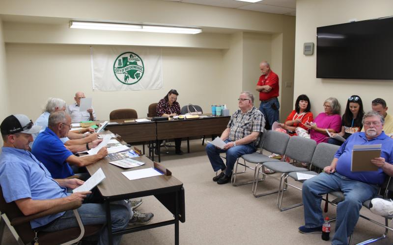 Residents gathered Monday for the P&Z meeting. Almost everyone in attendance was opposed to the proposed change. BA photo by James Norman
